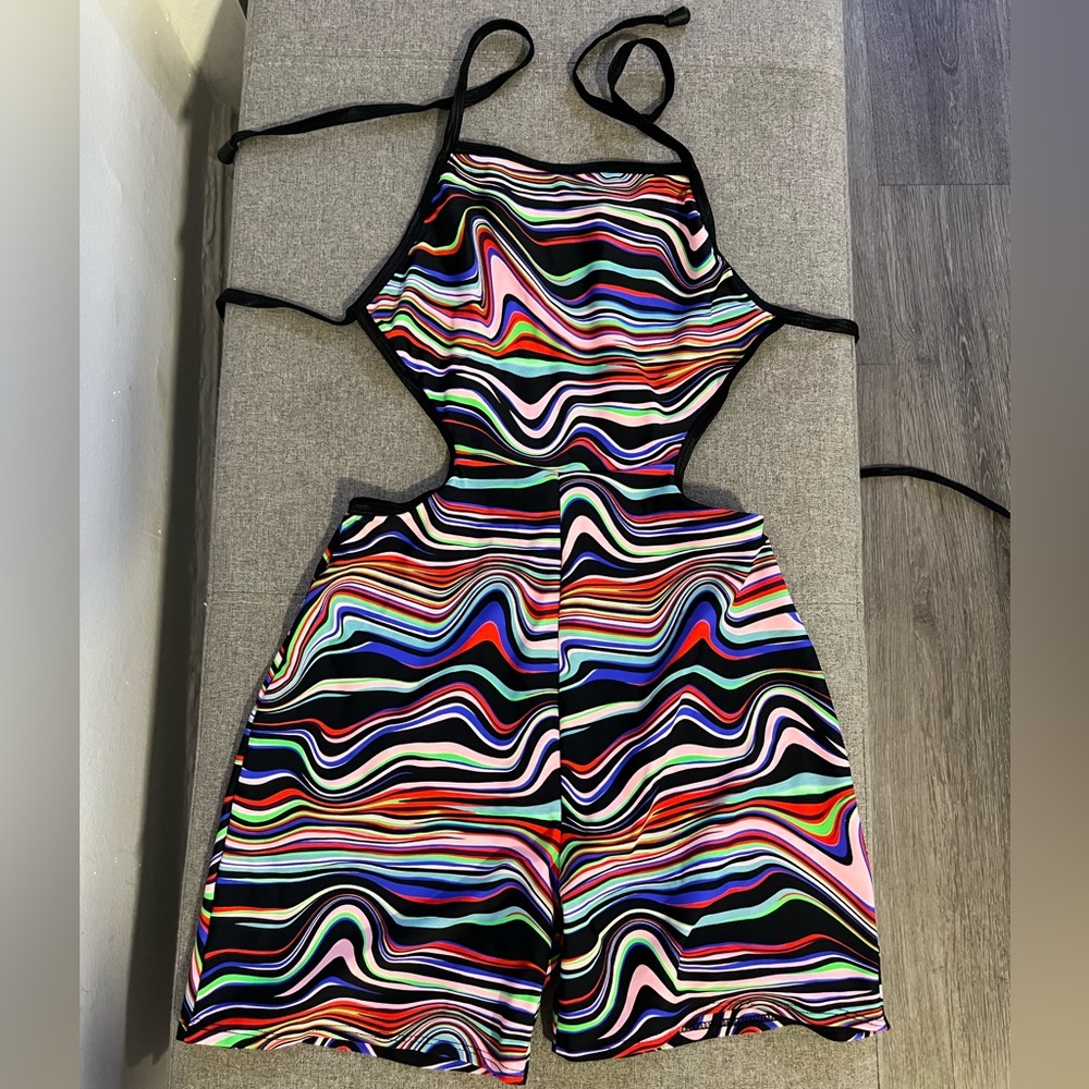 No Such Soul swirly rave bodysuit